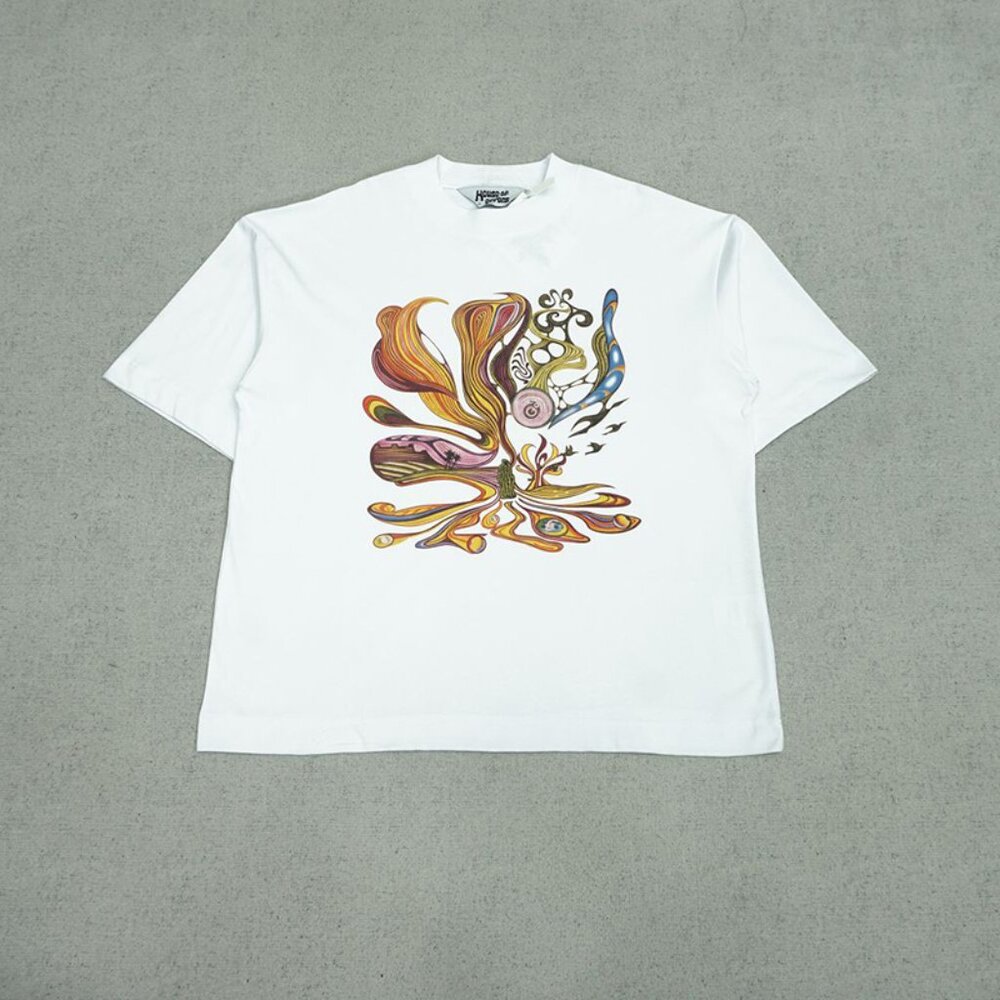 House of Errors White Iridescent Eye Print T Shirt
